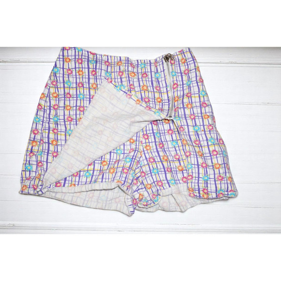 Vintage Fame Kids Floral Zip Skirt - Made in USA - Size 7/8 - Picture 5 of 5
